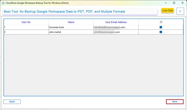 select the User Accounts.
